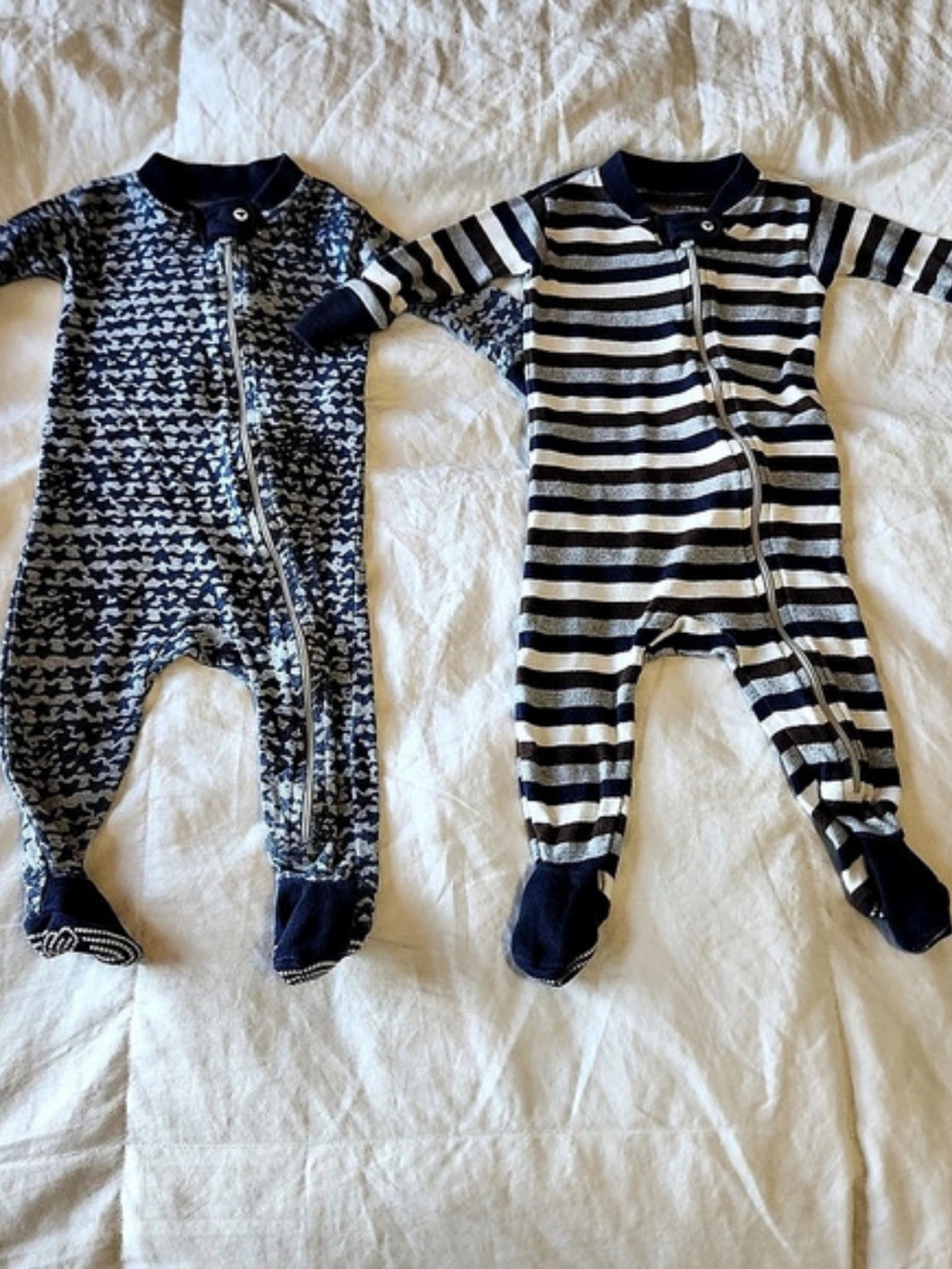 Burt's Bees Baby Organic Cotton Sleep & Play Footed Pajamas Footed Pajamas Blue